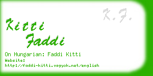 kitti faddi business card